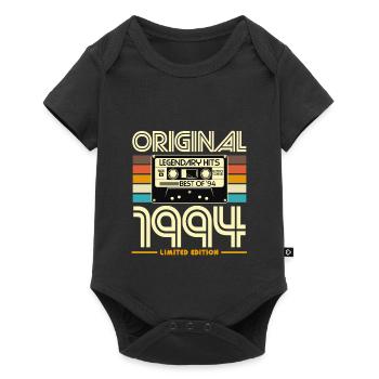 Originale limitierte Retro-Kassette von 1994 - Baby Premium Kurzarmbody - Schwarz - Vorne