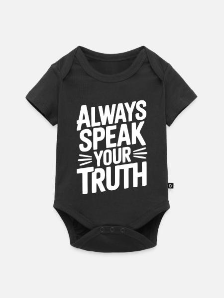 Sprich immer deine Wahrheit - Baby Premium Kurzarmbody - Schwarz