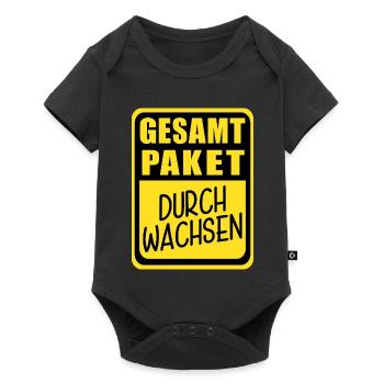 Lustiges Gesamtpaket Durchwachsen - Baby Premium Kurzarmbody - Schwarz - Vorne