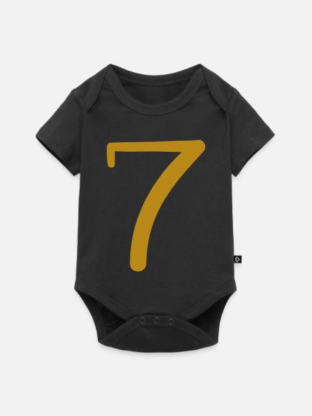 7 - Baby Premium Kurzarmbody - Schwarz
