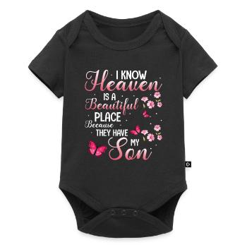 Heaven Butterfly Son - Baby Premium Kurzarmbody - Schwarz - Vorne