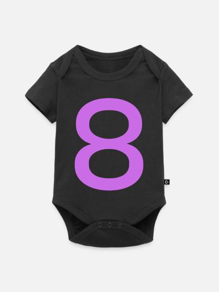 8 - Baby Premium Kurzarmbody - Schwarz