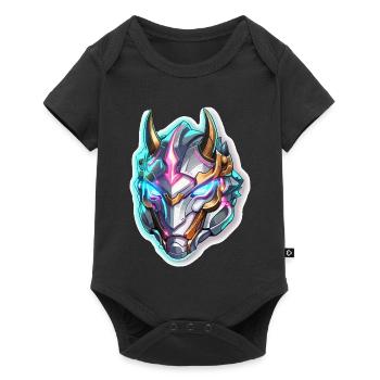 Casque de Dragon Néon - Body à manches courtes Premium Bébé - noir - Devant