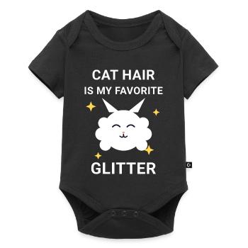 T-shirt Nuage mouton en poil de chat Pailleté - Body à manches courtes Premium Bébé - noir - Devant