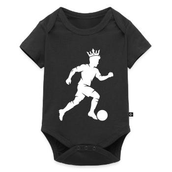 Silhouette du footballeur - Body à manches courtes Premium Bébé - noir - Devant