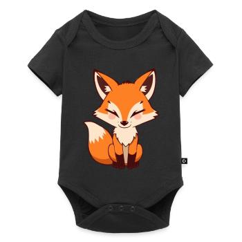 Niedlicher Fuchs Geschenk Naturliebhaber Wanderer - Baby Premium Kurzarmbody - Schwarz - Vorne