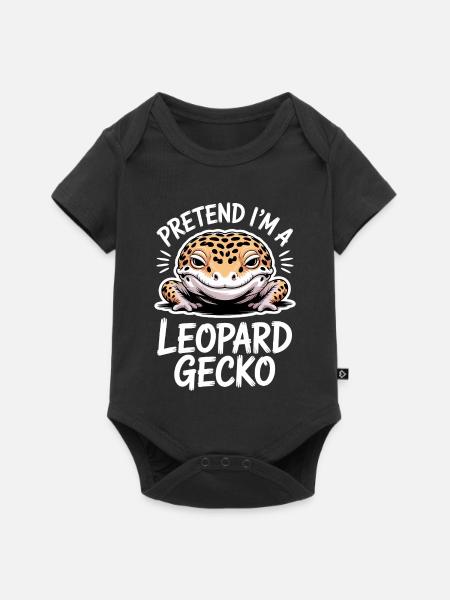 Leopardgecko Sprüche Lustige Leopardgecko Geschenk - Baby Premium Kurzarmbody - Schwarz