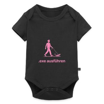 Exe Echse ausfuehren Admin Sysadmin Geschenk - Baby Premium Kurzarmbody - Schwarz - Vorne