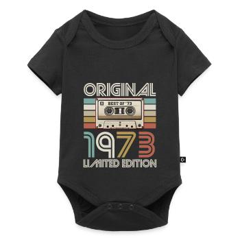 Originale limitierte Kassette von 1973 - Baby Premium Kurzarmbody - Schwarz - Vorne