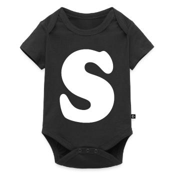 Large S Style Print | Letter S | S Logo - Baby Premium short-sleeve bodysuit - black - Front