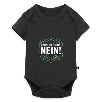 Bevor du fragst Nein lustig witzig - Baby Premium Kurzarmbody - Schwarz - Vorne