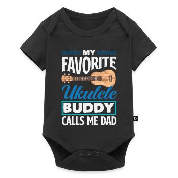 Funny Ukulele Designs and Sayings - Baby Premium short-sleeve bodysuit - black - Front