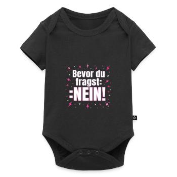 Bevor du Fragst Nein!!! Tshirt - Baby Premium Kurzarmbody - Schwarz - Vorne