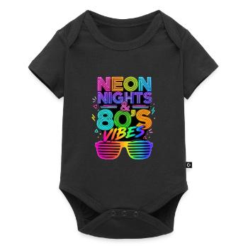 80's Nights 80s - Baby Premium short-sleeve bodysuit - black - Front