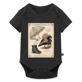 Victorian Parasol and Vintage Accessories - Baby Premium short-sleeve bodysuit - black - Front