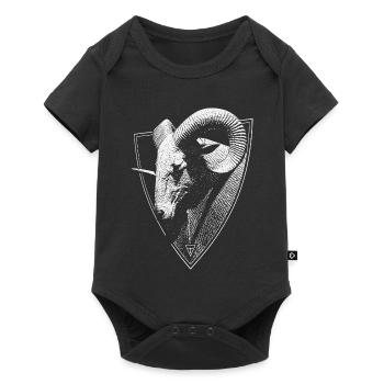 Ram's head in the coat of arms - Baby Premium short-sleeve bodysuit - black - Front