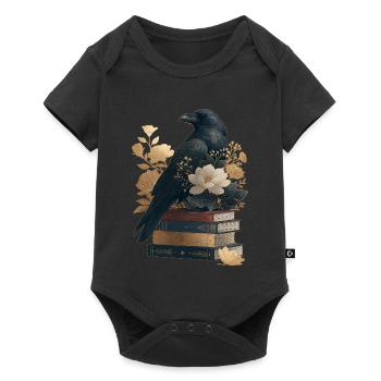 Raven sur les livres - Body à manches courtes Premium Bébé - noir - Devant