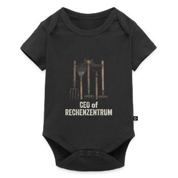 Rechenzentrum Gärtner Garten Gartenarbeit - Baby Premium Kurzarmbody - Schwarz - Vorne