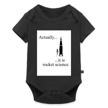 Eigentlich ist es Raketenwissenschaft - Baby Premium Kurzarmbody - Schwarz - Vorne