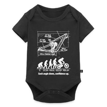 Plan de l’évolution MTB : descente pleine suspension - Body à manches courtes Premium Bébé - noir - Devant