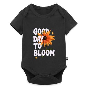 Good day to bloom flower - Baby Premium short-sleeve bodysuit - black - Front