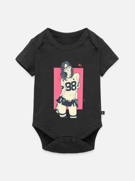 98 Girl - Baby Premium Kurzarmbody - Schwarz
