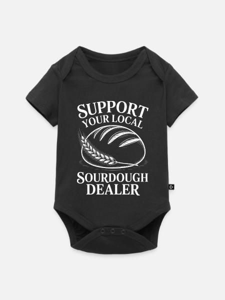 Lokaler Sauerteighändler-Tee - Baby Premium Kurzarmbody - Schwarz