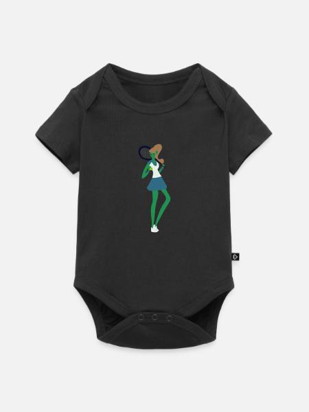 Tennis Fabel - Baby Premium Kurzarmbody - Schwarz