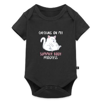 Guinea Pig Summer Body Fat Pet Chubby Funny - Baby Premium short-sleeve bodysuit - black - Front