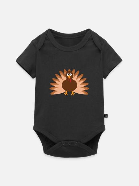 thanksgiving day outfits Truthahn Vogel - Baby Premium Kurzarmbody - Schwarz