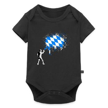 Bavaria Flag Graffiti Splashes of Color - Baby Premium short-sleeve bodysuit - black - Front