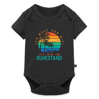 Pensioner Holiday Beach Hammock Retirement - Baby Premium short-sleeve bodysuit - black - Front