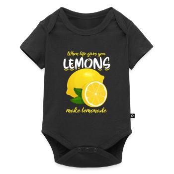 Funny lemon saying make lemonade - Baby Premium short-sleeve bodysuit - black - Front