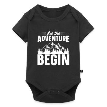 Roadtrip Abenteuer Reisender - Baby Premium Kurzarmbody - Schwarz - Vorne