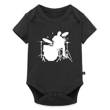 Batteur Féminin Hommes Batteur Batterie - Body à manches courtes Premium Bébé - noir - Devant