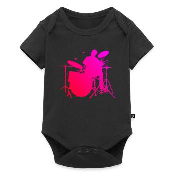 Percussionniste Hommes Batteur Femmes - Body à manches courtes Premium Bébé - noir - Devant
