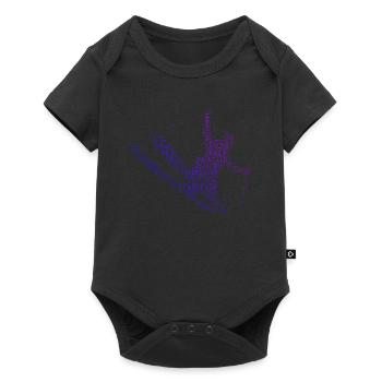 Slopestyle Freestyle Ski Herren Damen Ski Freestyl - Baby Premium Kurzarmbody - Schwarz - Vorne