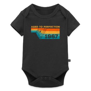 Vintage 1967 - Retro 1967 Birthday Gift - Baby Premium short-sleeve bodysuit - black - Front