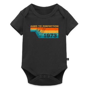 Vintage 1973 - 1973 Retro Birthday Gift - Baby Premium short-sleeve bodysuit - black - Front