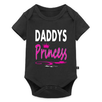 daddys princess father and daughter saying gift - Baby Premium short-sleeve bodysuit - black - Front