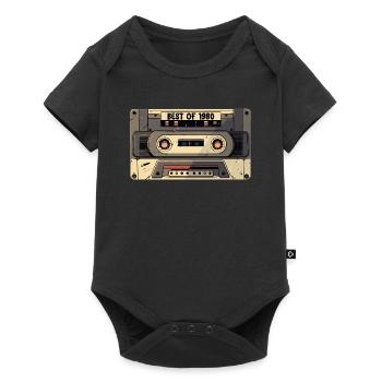 Best of 1980 - Cassette 1980 - Nées En 1980 Cadeau - Body à manches courtes Premium Bébé - noir - Devant