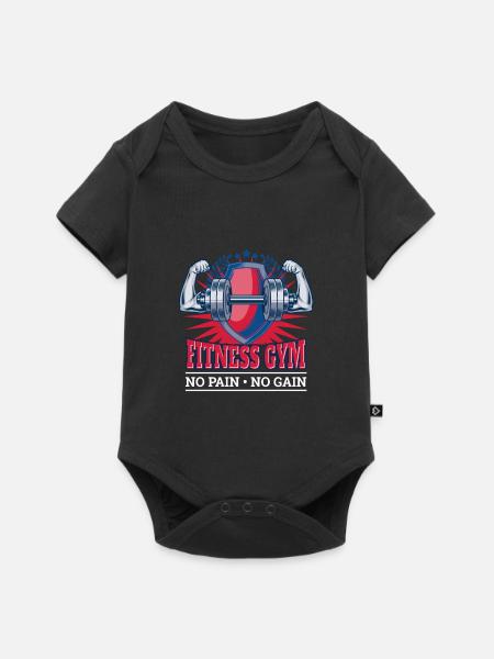 fitness gym power sport - Baby Premium Kurzarmbody - Schwarz