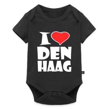 I Love Den Haag - Baby Premium Kurzarmbody - Schwarz - Vorne