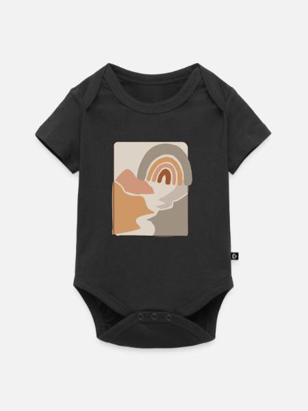 Désert et soleil - Body à manches courtes Premium Bébé - noir