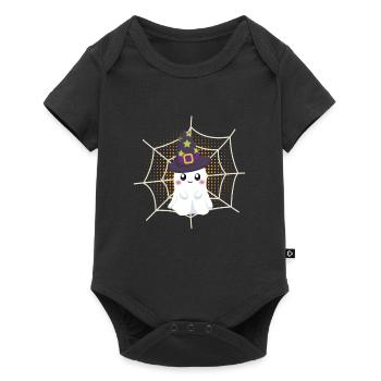Spooky Ghost - Baby Premium Kurzarmbody - Schwarz - Vorne