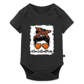 Maman basketball - Messy Bun - Body à manches courtes Premium Bébé - noir - Devant
