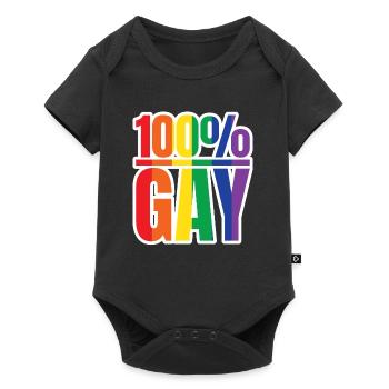 Zertifiziert Gay - Baby Premium Kurzarmbody - Schwarz - Vorne
