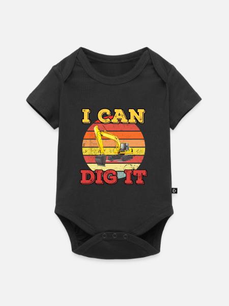 Ich kann es graben! - Baby Premium Kurzarmbody - Schwarz