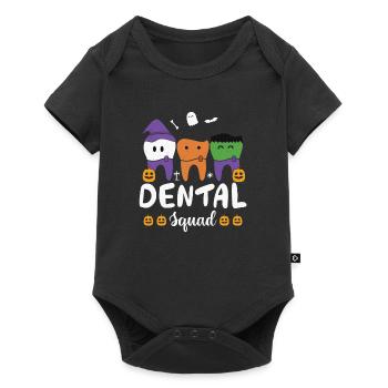 Halloween Zähne - Zahnarzt Squad - Baby Premium Kurzarmbody - Schwarz - Vorne