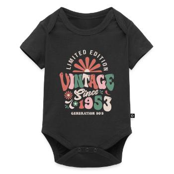 1953 Anniversary 70 Years vintage - Baby Premium short-sleeve bodysuit - black - Front